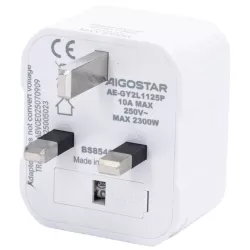 Adapter podróżny przejście wtyk UK gniazdo USA UK GB CHINY AC 230V - 8433325005023