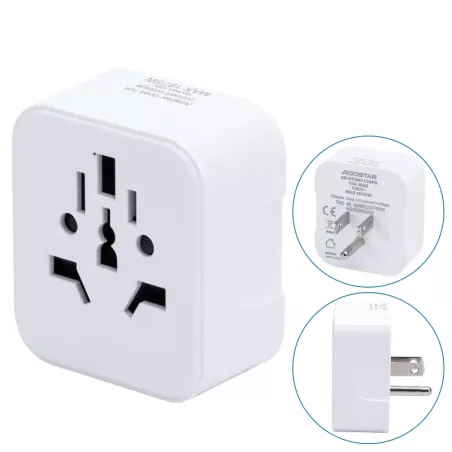 Adapter podróżny przejście wtyk USA gniazdo USA UK GB CHINY AC 230V - 8433325005030