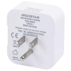 Adapter podróżny przejście wtyk USA gniazdo USA UK GB CHINY AC 230V - 8433325005030