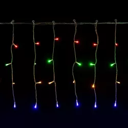 Sople led 400 kolorowych lampek 100 zwisów na 20m sznurze z zasilaczem - 8433325381912