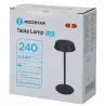 Lampa stołowa LED ambientowa czarna 2,4W dotykowa ładowana 5V/USB - 8433325415853
