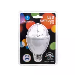 Oświetlenie sceniczne LED E27 3W RGB - 8433325203382