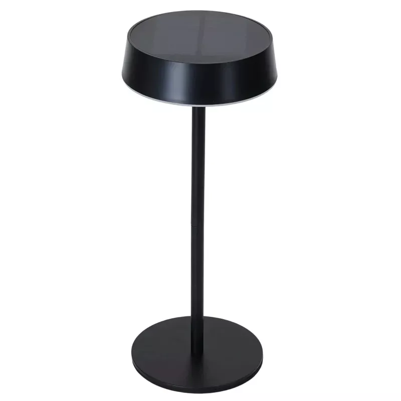 Lampa stołowa LED solarna lub USB ambientowa czarna 2,4W IP44 CCT - 8433325415877