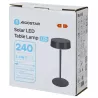 Lampa stołowa LED solarna lub USB ambientowa czarna 2,4W IP44 CCT - 8433325415877