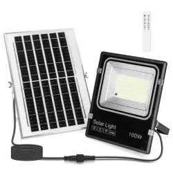 Naświetlacz solarny LED 100W CCT zestaw halogen pliot kabel 5m i panel - 8433325402761