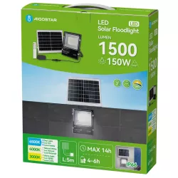 Naświetlacz solarny LED 150W CCT zestaw halogen pliot kabel 5m i panel - 8433325402778