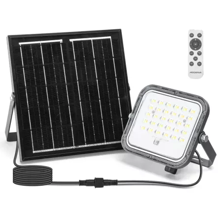 Halogen solarny LED 50W CCT zestaw lampa pilot panel i kabel 2m - 8433325402839