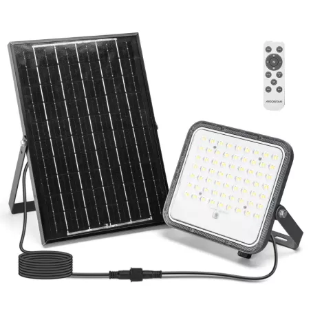 Halogen solarny LED 100W CCT zestaw lampa pliot panel i kabel 2m - 8433325402846