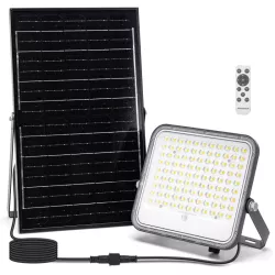 Halogen solarny LED 150W CCT zestaw lampa pilot panel i kabel 2m - 8433325402853