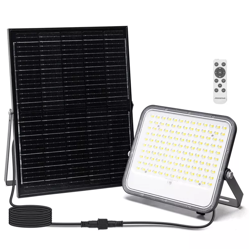 Halogen solarny LED 200W CCT zestaw lampa pliot panel i kabel 2m - 8433325402860