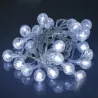 Kulki bąbelki girlanda 50 lampek 5 m zimna biel na 3 baterie AA IP-44 - 8433325298456