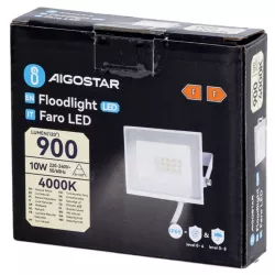 Halogen naświetlacz Led 10W/230V 900lm slim IP65 neutralny 4000K IP65 - 8433325001117
