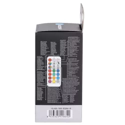 Żarówka LED A60 E27 10W RGB+3000K 950lm kolorowa i ciepła z pilotem IR - 8433325418342