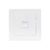 Gniazdo komputerowe pojedyncze UTP RJ45 cat.6 podtynkowe białe z ramką - 8433325203559