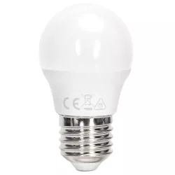 Żarówka LED G45 E27 4.8W RGB+3000K kolorowa i ciepła kulka z pilotem - 8433325418458