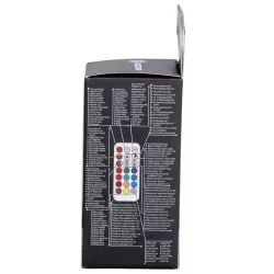 Żarówka LED G45 E27 4.8W RGB+3000K kolorowa i ciepła kulka z pilotem - 8433325418458