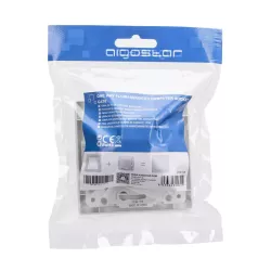 Gniazdo komputerowe pojedyncze UTP RJ45 cat.6 podtynkowe białe z ramką - 8433325203559