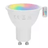 Żarówka LED GU10 6W RGB+3000K kolorowy i ciepły halogen z pilotem IR - 8433325418526