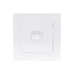 Gniazdo telefoniczne pojedyncze RJ11 cat.3 białe podtynkowe z ramką - 8433325203566