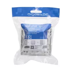 Gniazdo telefoniczne pojedyncze RJ11 cat.3 białe podtynkowe z ramką - 8433325203566