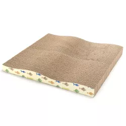 Podwójny drapak dla kota falowane legowisko z kocimiętką 44.5*21*7.2cm - 8719138221028