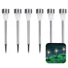 6xLampka solarna wbijana 55x375mm srebrna o ciepłej barwie światła - 8433325416317
