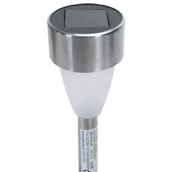 6xLampka solarna wbijana 55x375mm srebrna o ciepłej barwie światła - 8433325416317