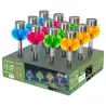 Solarna barwna lampa kwiatowa LED do trawnika ze stali nierdzewnej - 8433325321567