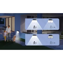 Kinkiet solarny lampka ścienna LED 20W 200lm IP65 z czujnikiem PIR - 8433325403614