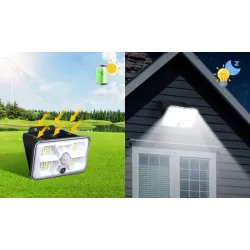 Kinkiet solarny lampka ścienna LED 20W 200lm IP65 z czujnikiem PIR - 8433325403614