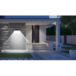 Kinkiet solarny lampka ścienna LED 20W 200lm IP65 z czujnikiem PIR - 8433325403614