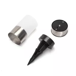 Lampa ogrodowa solarna LED ze stali nierdzewnej słupek 63x216 mm - 8433325321512