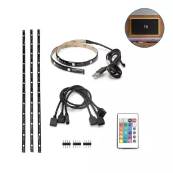 Taśma led RGB 4x0,5m komplet do podświetlenia telewizora usb tv - 8433325203764