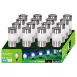 Lampa ogrodowa solarna LED ze stali nierdzewnej słupek 63x216 mm - 8433325321512
