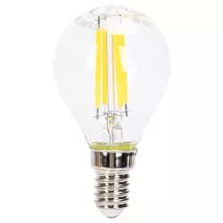 Ściemnialna żarówka LED mała kulka G45 E14 4W filament zimna 6500K - 8433325370923