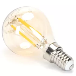 Ściemnialna żarówka LED mała kulka G45 E14 4W filament ciepła 2200K - 8433325370930
