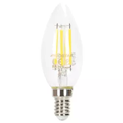 Ściemnialna żarówka LED świeczka C35 E14 4W filament zimna 6500K - 8433325371012