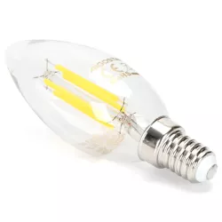 Ściemnialna żarówka LED świeczka C35 E14 4W filament zimna 6500K - 8433325371012