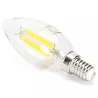 Ściemnialna żarówka LED świeczka C35 E14 4W filament zimna 6500K - 8433325371012