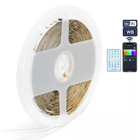 Inteligentna taśma LED RGB+IC WiFi szpulka 5m z pilotem i aplikacją - 8433325311841