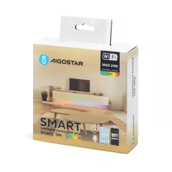 Inteligentna taśma LED RGB+IC WiFi szpulka 5m z pilotem i aplikacją - 8433325311841