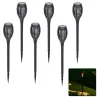 6x Mała 50 cm pochodnia led z zimnym efektem płomienia lampa solarna - 8433325339470