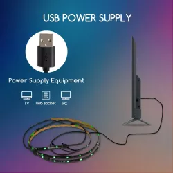 Taśma led RGB 4x0,5m komplet do podświetlenia telewizora usb tv - 8433325203764