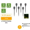 6x Mała 50 cm pochodnia led z zimnym efektem płomienia lampa solarna - 8433325339470