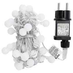 Girlanda świetlna 50 ciepłych kulek 5m lampki na taras balkon choinkę - 8433325381486