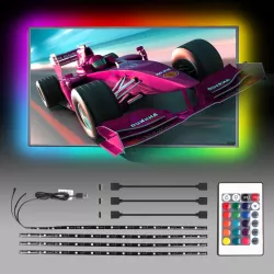 Taśma led RGB 4x0,5m komplet do podświetlenia telewizora usb tv - 8433325203764
