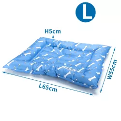 Mata chłodząca L 65x55cm dla psa lub kota żelowa z nadrukiem w kostki - 8719138228119