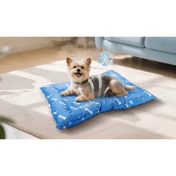 Mata chłodząca L 65x55cm dla psa lub kota żelowa z nadrukiem w kostki - 8719138228119