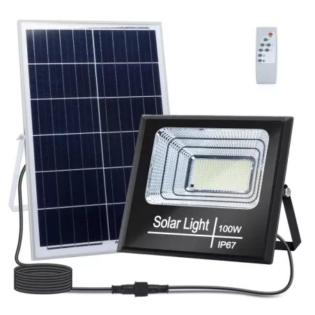 Naświetlacz solarny LED z panelem słonecznym 100W 1100lm 6500K IP67 - 8433325211899