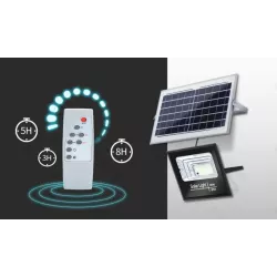 Naświetlacz solarny LED z panelem słonecznym 100W 1100lm 6500K IP67 - 8433325211899